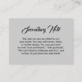 Maßgeschneiderte, einfache DIY Versatile Light Gra Begleitkarte (Rückseite)