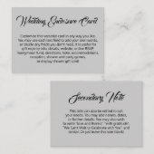 Maßgeschneiderte, einfache DIY Versatile Light Gra Begleitkarte (Vorne/Hinten)