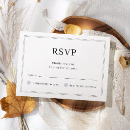 Maßgeschneiderte, einfache, leichte, weiße Hochzei RSVP Karte