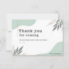 Maßgeschneiderte, einfache moderne Hochzeit Dankeskarte