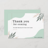 Maßgeschneiderte, einfache moderne Hochzeit Dankeskarte (Vorne/Hinten)