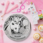 Maßgeschneiderte Einhornfärbung in Party Pappteller (Party)