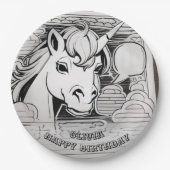 Maßgeschneiderte Einhornfärbung in Party Pappteller (Vorderseite)