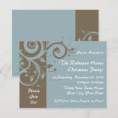 Maßgeschneiderte Einladungen für die blaue Rücksei (Vorne/Hinten)