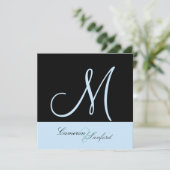 Maßgeschneiderte Einladungen für Hochzeiten Monogr (Stehend Vorderseite)