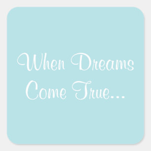 Maßgeschneiderte Einladungen Pulver Blau Quadratischer Aufkleber