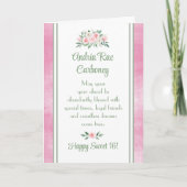 Maßgeschneiderte, einzigartige Sweet 16-Geburtstag Feiertagskarte (Vorderseite)