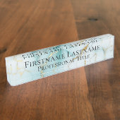 Maßgeschneiderte Elegant Moderne Marmorakryline Namensplakette (Seite)