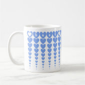 Maßgeschneiderte Elegante Best Grandpa Blue Heart  Kaffeetasse (Links)