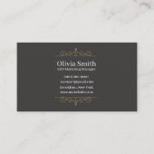 Maßgeschneiderte elegante Black Business Cards 7 Visitenkarte (Vorderseite)