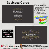 Maßgeschneiderte elegante Black Business Cards 7 Visitenkarte