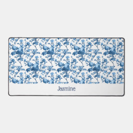 Maßgeschneiderte Elegante Chic Vintag Blue Rose Schreibtischunterlage