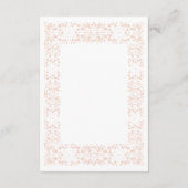 Maßgeschneiderte, elegante Hochzeitskarte mit rosa Begleitkarte (Rückseite)