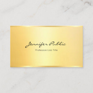 Maßgeschneiderte Elegante Imitat Gold Minimalisti Visitenkarte