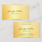 Maßgeschneiderte Elegante Imitat Gold Minimalistis Visitenkarte (Vorne/Hinten)