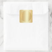 Maßgeschneiderte elegante Imitate Gold Blank Glamo Quadratischer Aufkleber (Tasche)