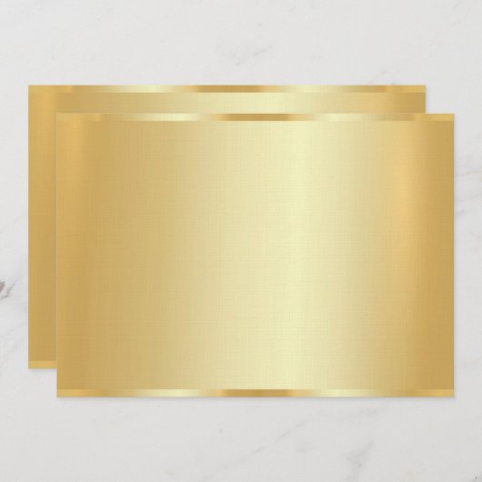 Maßgeschneiderte elegante Imitate Gold Blank Templ Mitteilungskarte (Vorne/Hinten)