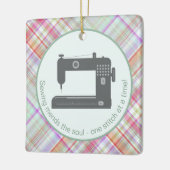 Maßgeschneiderte, elegante, Kariert grüne Rosa Näh Keramikornament (Links)