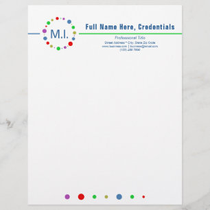 Maßgeschneiderte elegante Minimalistische Kreise K Briefbogen
