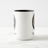 Maßgeschneiderte Elegante Modernes Oval 2 Foto Abs Tasse (Zentrum)