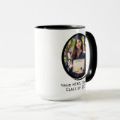 Maßgeschneiderte Elegante Modernes Oval 2 Foto Abs Tasse (VorderseiteRechts)