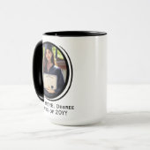 Maßgeschneiderte Elegante Modernes Oval 2 Foto Abs Tasse (Vorderseite Links)