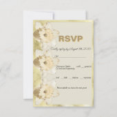 Maßgeschneiderte elegante Narzisse Blume mit Goldr RSVP Karte (Vorderseite)