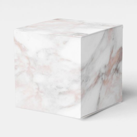 Maßgeschneiderte, elegante Rose Gold-Marmorvorlage Geschenkschachtel (Vorderseite)