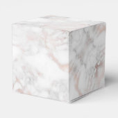 Maßgeschneiderte, elegante Rose Gold-Marmorvorlage Geschenkschachtel (Rückseite)