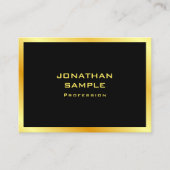 Maßgeschneiderte, elegante Schwarz-Gold-Vorlage Visitenkarte (Vorderseite)