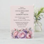 Maßgeschneiderte elegante Typografie gegen ein wei Einladung (Stehend Vorderseite)