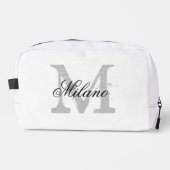 Maßgeschneiderte, elegante Typografie-Toilettentas Waschbeutel (Vorderseite)
