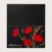 Maßgeschneiderte Elegante Vintage Blütenkarnation (Außenseite Aufgefaltet)