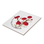 Maßgeschneiderte Elegante Vintage Blütenkarnation Fliese (Seite)