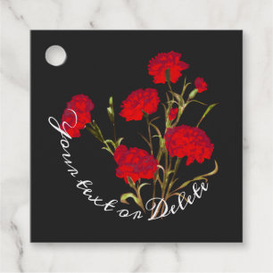 Maßgeschneiderte Elegante Vintage Blütenkarnation Geschenkanhänger