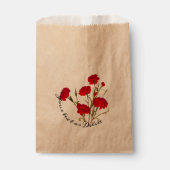 Maßgeschneiderte Elegante Vintage Blütenkarnation Geschenktütchen (Vorderseite)