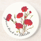 Maßgeschneiderte Elegante Vintage Blütenkarnation Getränkeuntersetzer (Vorne)