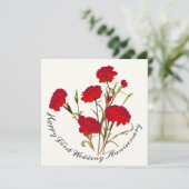 Maßgeschneiderte Elegante Vintage Blütenkarnation Karte (Stehend Vorderseite)