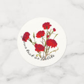 Maßgeschneiderte Elegante Vintage Blütenkarnation Konfetti (Klein Vorderseite)