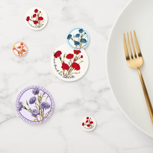 Maßgeschneiderte Elegante Vintage Blütenkarnation Konfetti (Gruppe)