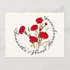 Maßgeschneiderte Elegante Vintage Blütenkarnation Postkarte