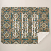 Maßgeschneiderte Elegantes Muster Persische Gesche Sherpadecke (Vorderseite (Horizontal))