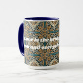 Maßgeschneiderte Elegantes Muster Persische Gesche Tasse (Vorderseite Links)