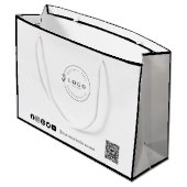 Maßgeschneiderte Eleganz Große Geschenktüte (Rückseite Schrägansicht)