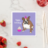 Maßgeschneiderte englische Bulldog zum Geburtstag Serviette (Beispiel)