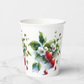 Maßgeschneiderte Erdbeerpapier-Cups für Babydusche Pappbecher (Rückseite)