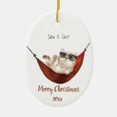 Maßgeschneiderte Erholung Entspannung Weihnachtska Keramik Ornament (Vorne)