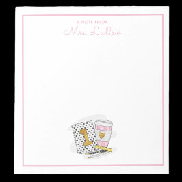 Maßgeschneiderte Erstklässlerbewertung Weiß Notizblock