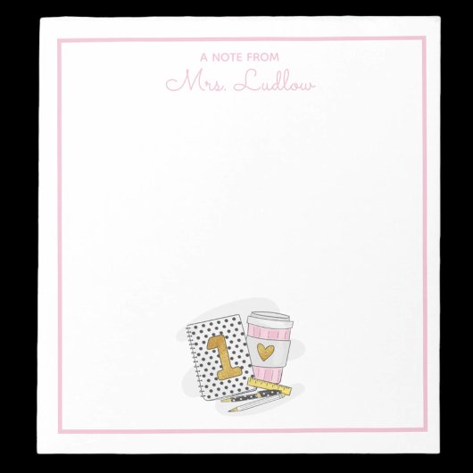 Maßgeschneiderte Erstklässlerbewertung Weiß Notizblock