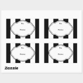 Maßgeschneiderte Etikett für Schwarz/Weiß-Geschenk Rechteckiger Aufkleber (Blatt)